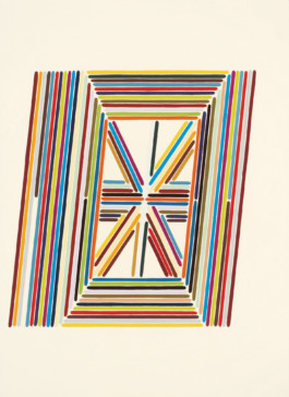 An artwork by Tauba Auerbach titled The Whole Alphabet, From the Center Out, Digital, V., 2006