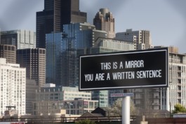 Luis Camnitzer This is a Mirror You Are a Written Sentence 1966–1968 Expo Chicago Billboard 2017